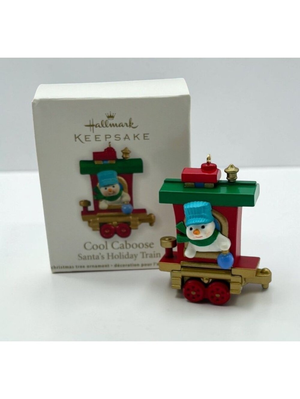 Hallmark Keepsake Ornament Cool Caboose Santas Holiday Train Snowman 2011